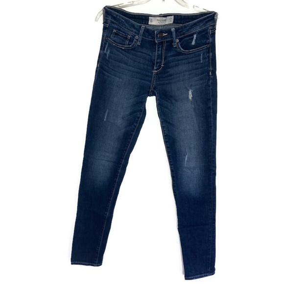 Abercrombie & Fitch Denim - The A&F Super Skinny Jean, Med/Dark Wash 026, Sz 2R W26 L31 EUC